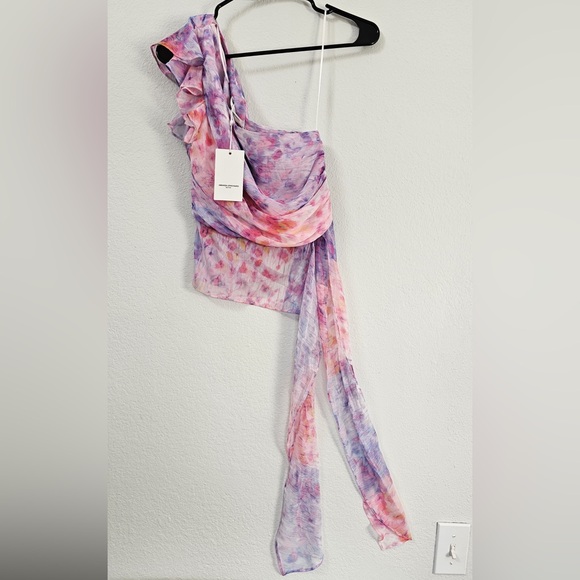 Amanda Uprichard Tops - NWT Amanda Uprichard Floral Pastel Scarf